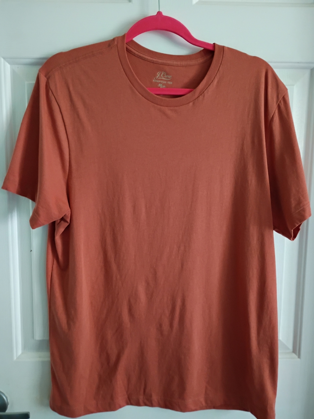 J. Crew Men’s Short-Sleeve Crewneck T-Shirt — Rust Orange